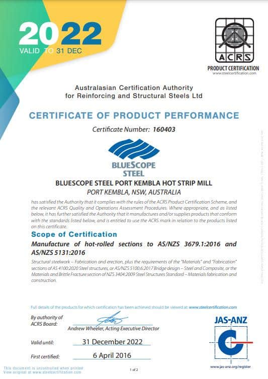 2022 ACRS - Bluescope 160403