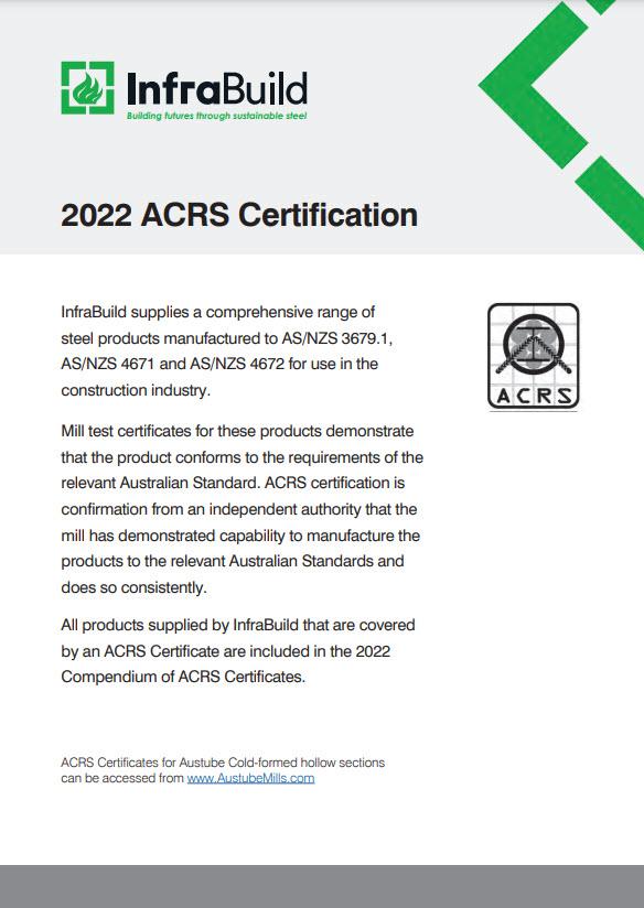 2022 ACRS - InfraBuild Compendium